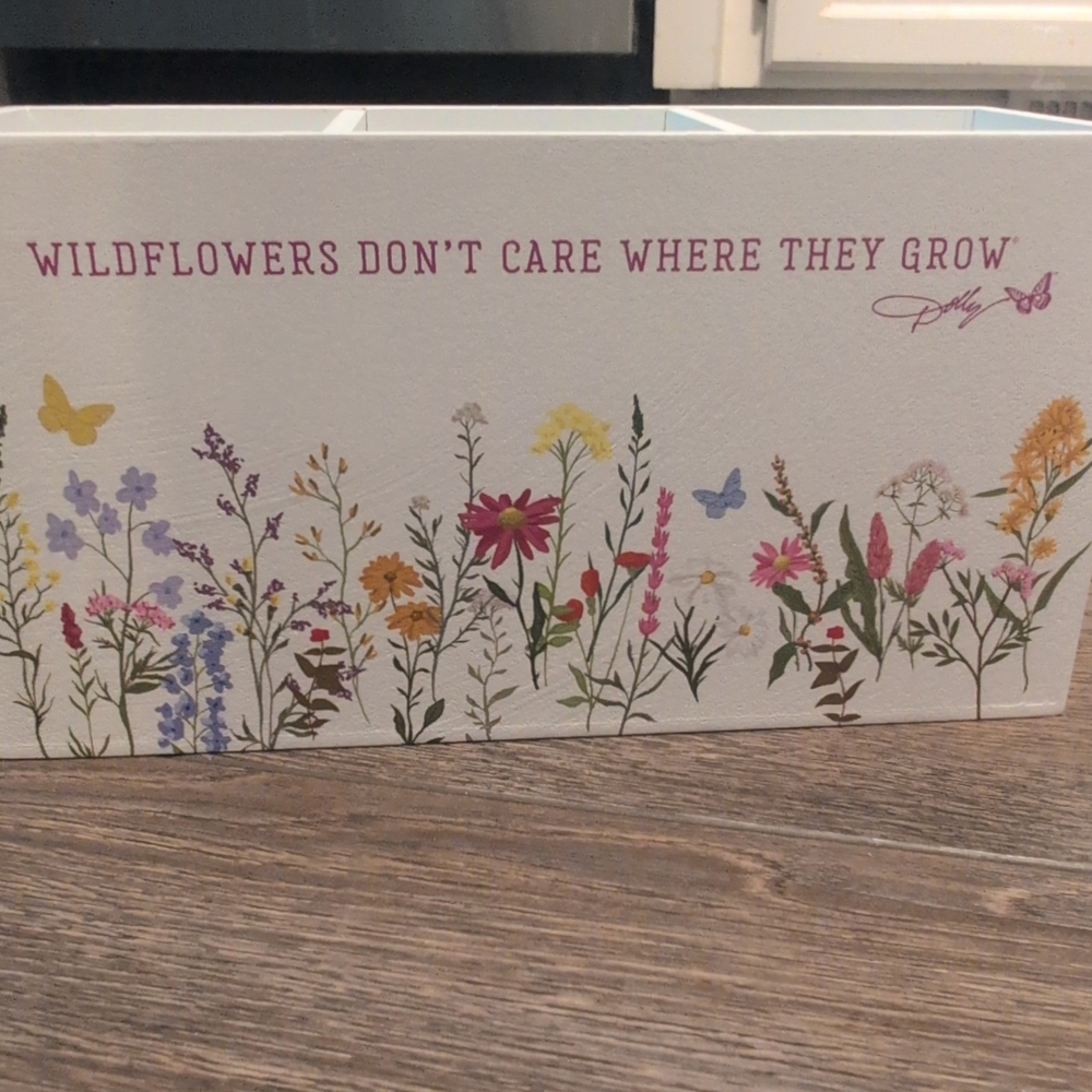 Wildflowers Don't Care Decorative Planter Box - Floral Print